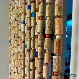 Cortinas de corchos de vino