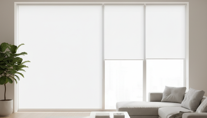 Comparativa entre colocar un estor grande o dos pequeños, mostrando cómo elegir la mejor opción según la ventana, la luz y el estilo de la habitación.