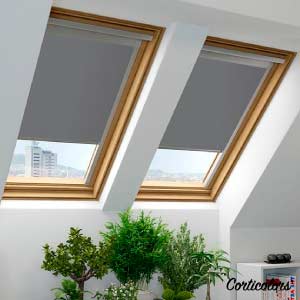 Estores para ventanas inclinadas con guías