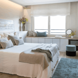 Formas de decorar un dormitorio de matrimonio con estores