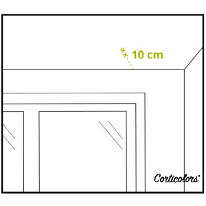Instalar estores paqueto en el techo.