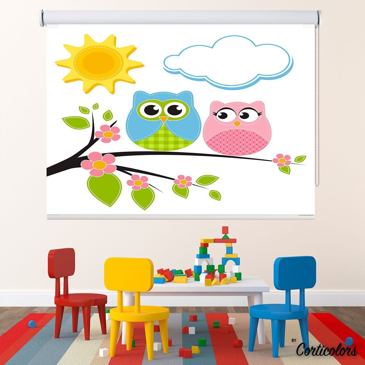 Estor infantil búhos rama