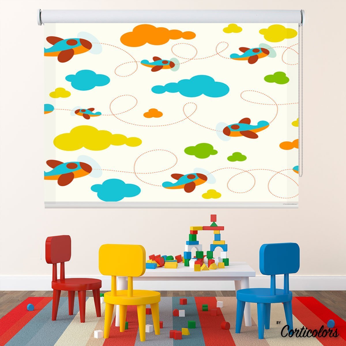 Estor estampado infantil avioncitos
