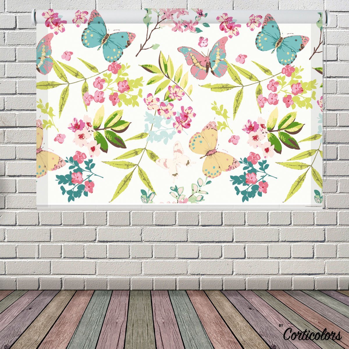Este es el estor estampado mariposas