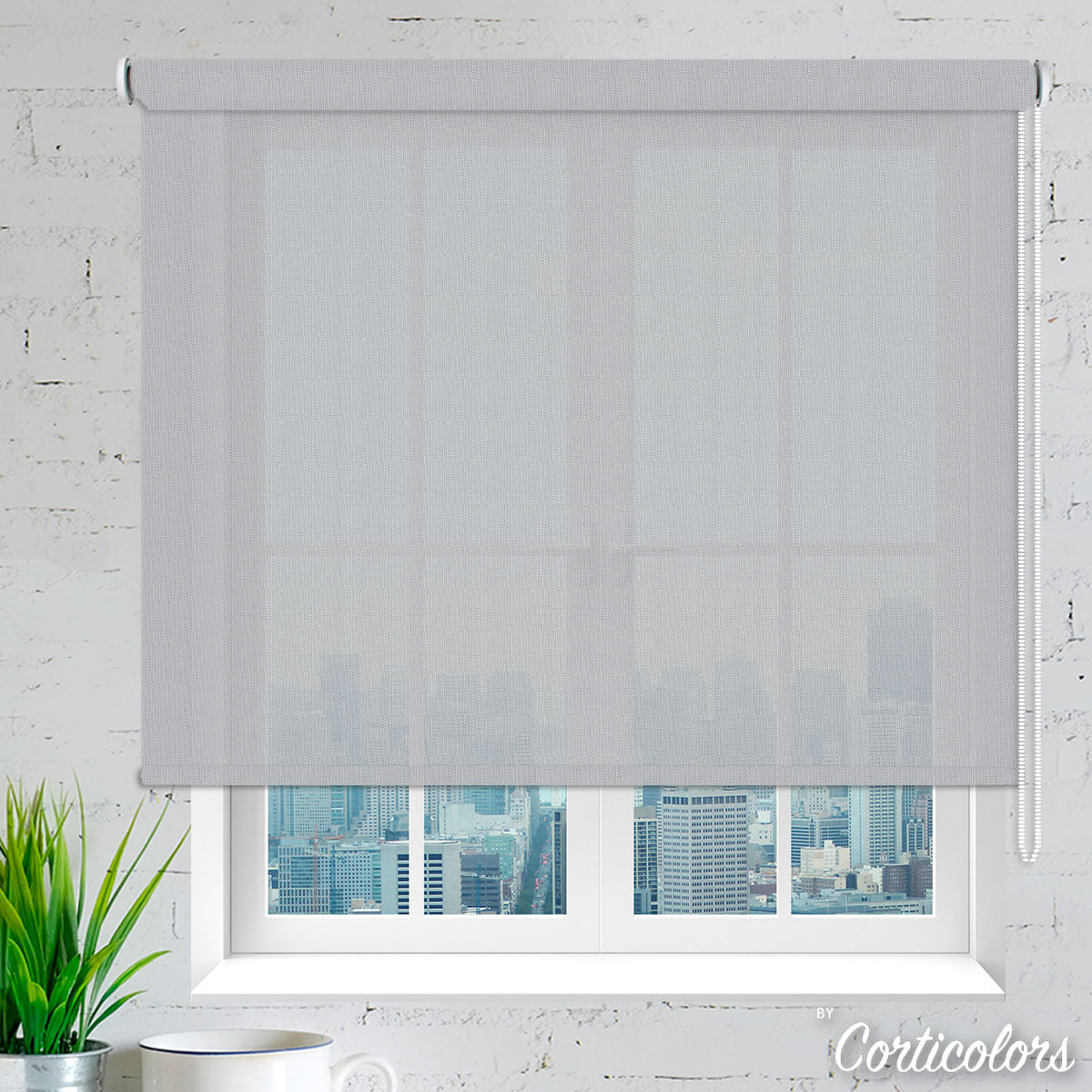 Estor screen blanco perla salón
