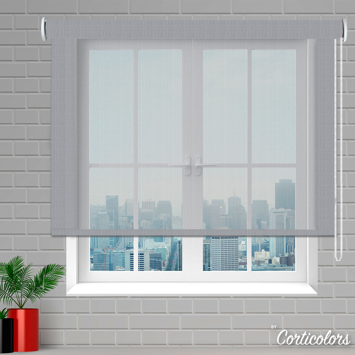 Estor screen gris habitación