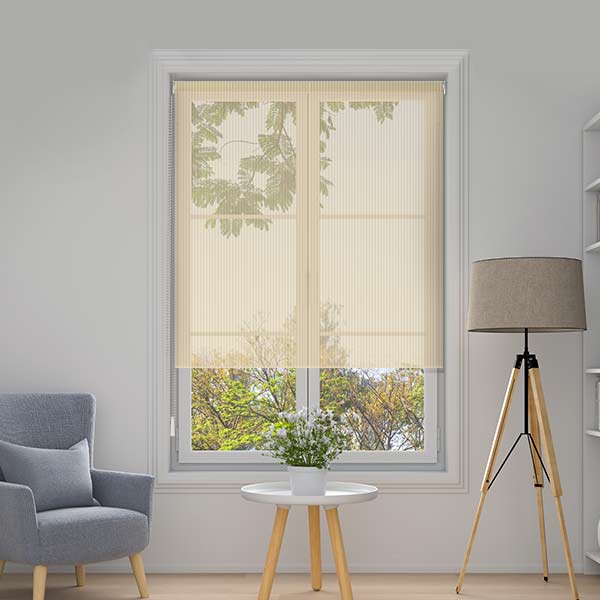 Estor screen Corticolors modelo 3000 en color lino, fabricado con tejido resistente, ideal para regular la luz, aportar privacidad y un estilo moderno y elegante a cualquier estancia.