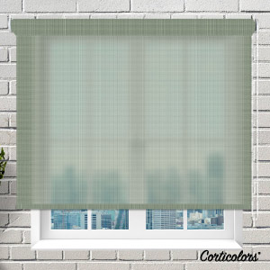 Estores enrollables con colores verdes