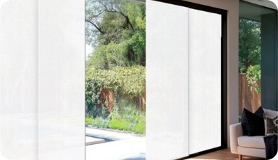 Paneles japoneses de fibra de vidrio de Corticolors, confeccionados con material resistente Fiberglass, ideales para regular la luz, aportar privacidad y un estilo moderno y duradero en cualquier estancia.