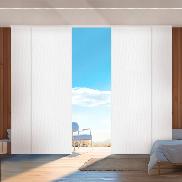 El panel japonés opaco Oslo es perfecto para estancias en las que buscas ausencia de luz como podría ser un dormitorio.